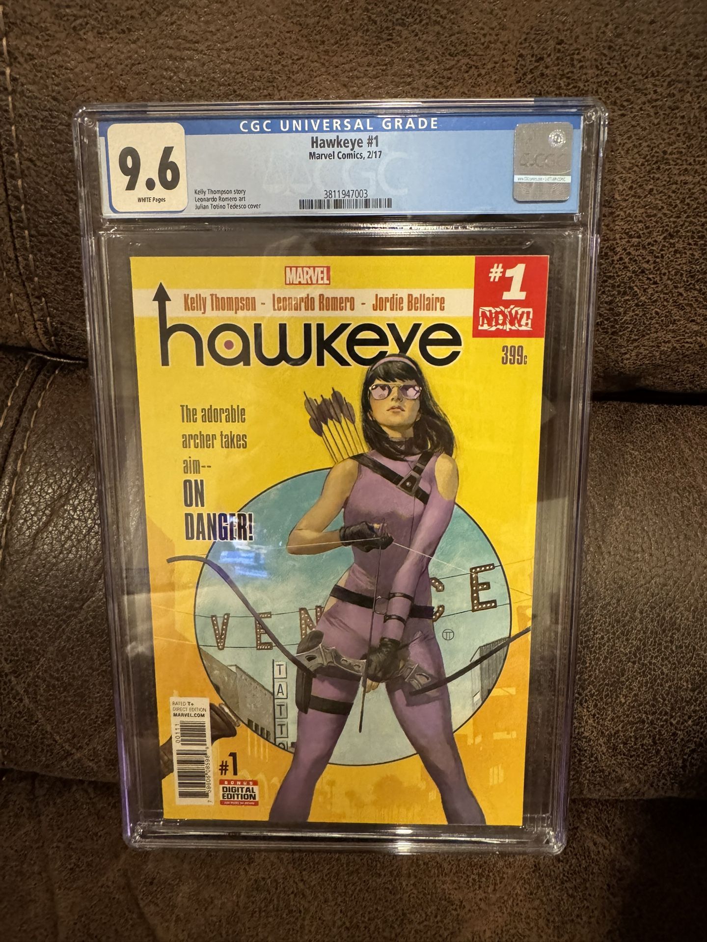 Hawkeye #1 CGC 9.6 White Pages (2017) Marvel Kate Bishop Disney Plus