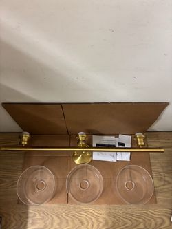 New 33” 3-Light Soft Gold Vanity Wall Light