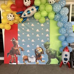 Toy Story Wood Custom Backdrop 