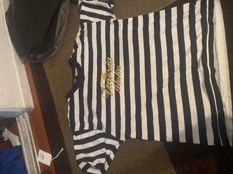 San Marco Italia Striped Embroidered T-Shirt - Size Large - Trade/Deliver