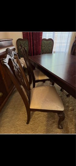 Dining room table and chairs