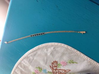 Sapphire 14k gold bracelet