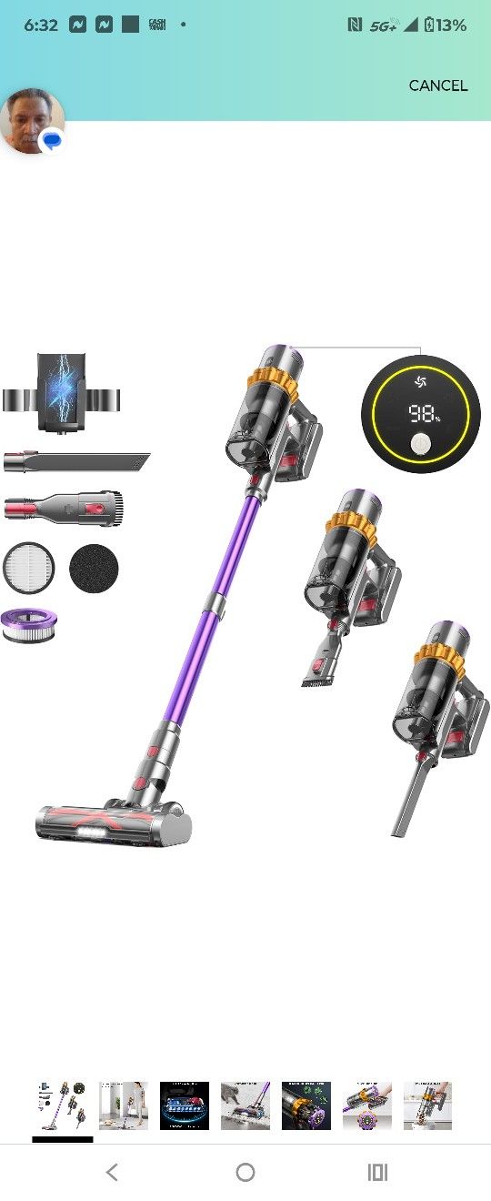 Lirios Cordless Stick Vacuum
