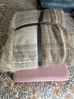 Pottery Barn Faux Plaid Throw 