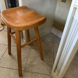 Counter Height Wooden Stool 
