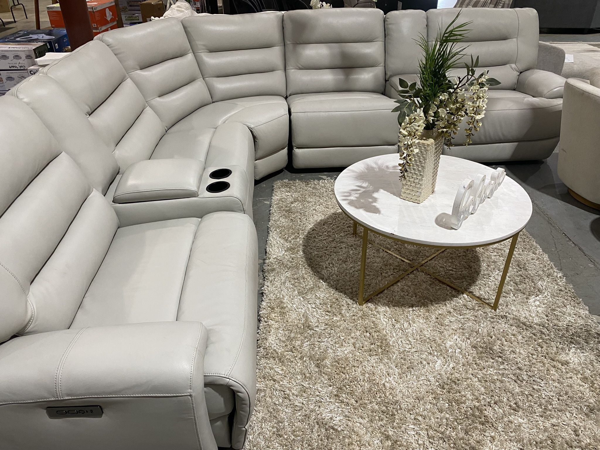Leather Sectional Sofa 