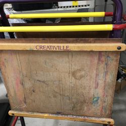 Kids Chalkboard And Coloring Easel 