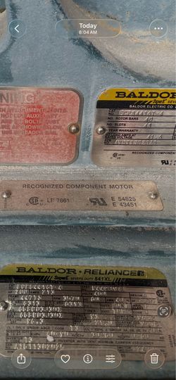 Baldor-Reliance 200 HP Severe Duty IEEE 841XL Electric Motor – 460V, 3570 RPM, Frame 447TS