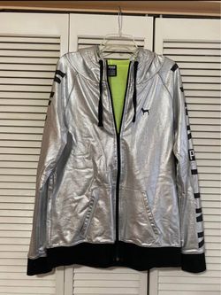 Victoria Secret Pink Retired Silver Jacket