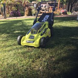 Ryobi  40v Lawnmower with 6ah And 4ah Battery, charger and Grass Catcher/Bag $200