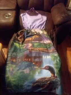 Lavender Summer Memories Maxi. Halter Dress