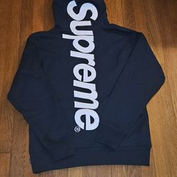 Supreme  Satin  Applique Hooded Sweatshirt