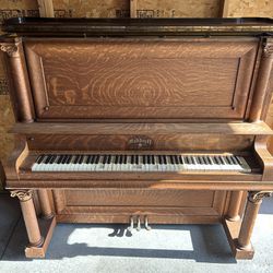 Refinished antique Haddorff upright piano