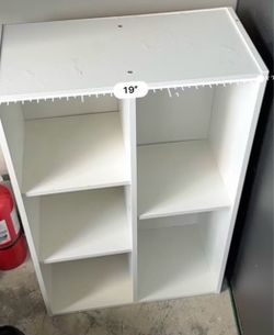 White shelving