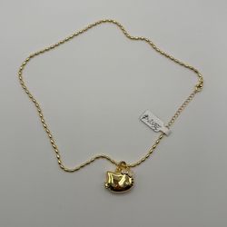 18k Gold Filled Kitty Necklace 18” Long