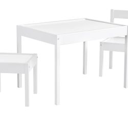 Baby Relax Hunter 3-Piece Kiddy Table & Chair Kids Set, White