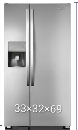 Side by side whirlpool refrigerator