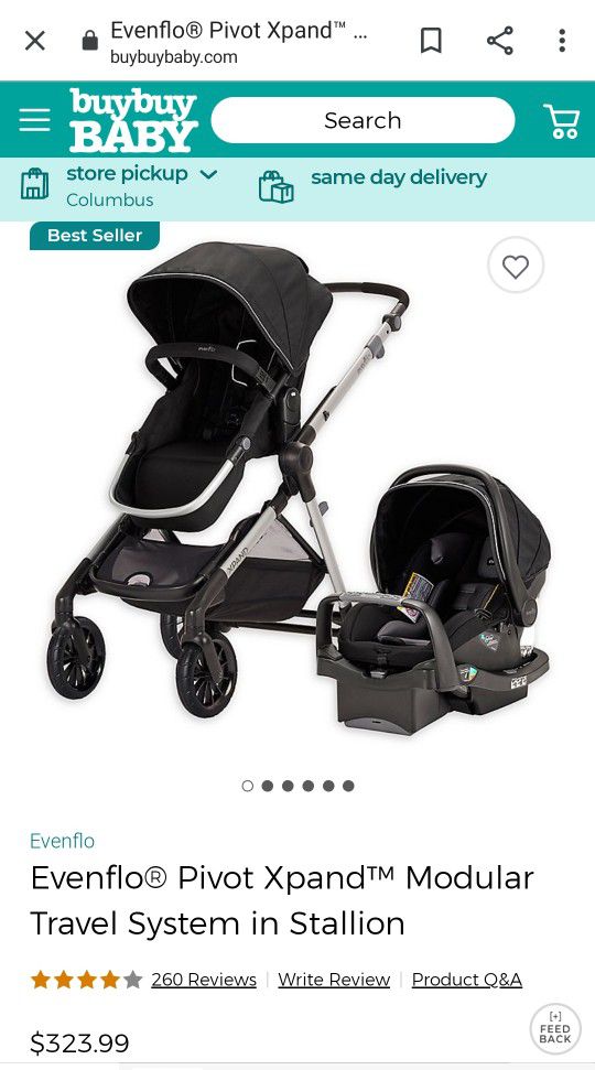EvenFlo Pivot Baby Stroller Double OBO
