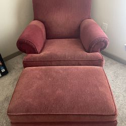 Ethan Allen Kensington Chair & Kentwood Ottoman VINTAGE