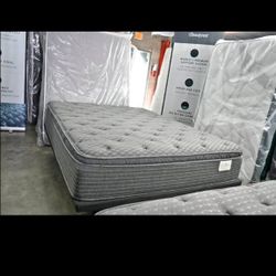 Premium Queen Mattress & Box Spring – New in Original Plastic : Ready For Sale