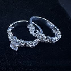 Sterling Silver Engagement Set