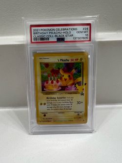 Pokemon Birthday Pikachu PSA10