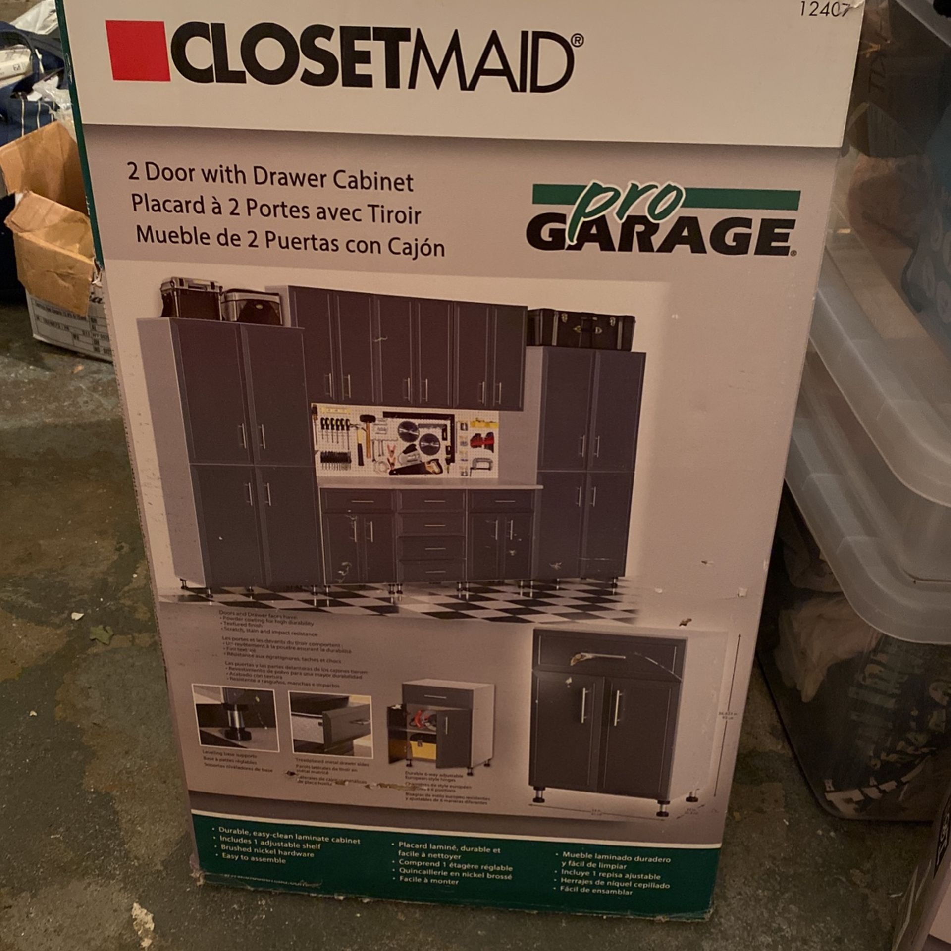 ClosetMaid Pro garage 2 Door With drawer cabinet