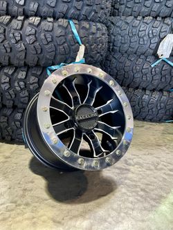 HUGE SALE On Raceline 15x7 beadlock wheels 4x137 4x136  wheels & 321015 tires for CAN AM Maverick X3 & HONDA TALON  UTV SXS ( WE Finance)