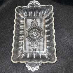 Fancy EAPG glass Serving Dish / Butter Dish