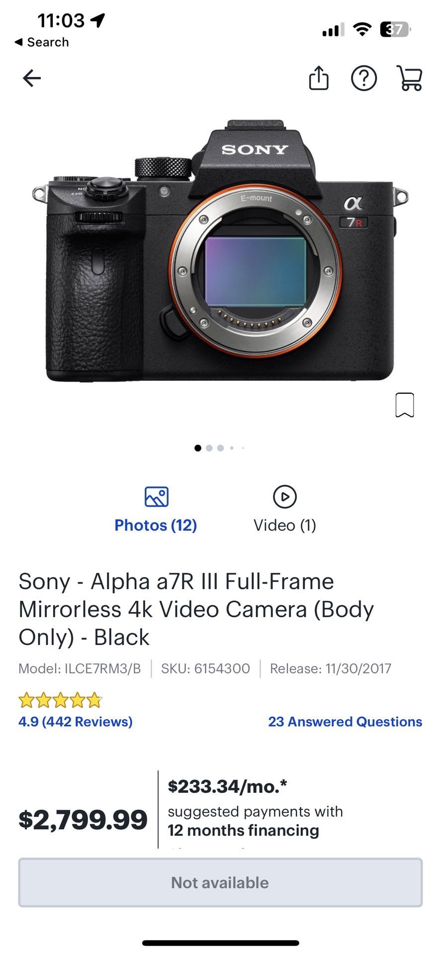 Sony A7riii