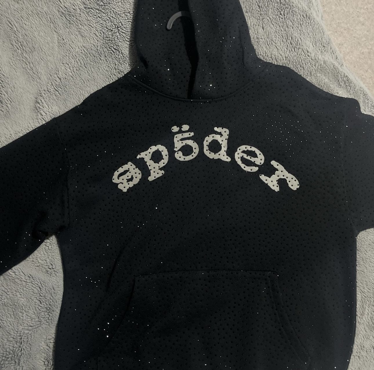 Black Embroidery Spider-Worldwide Hoode