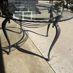 Round Glass Dinning Table 5pc