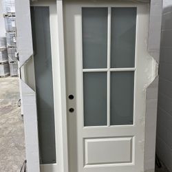 New Exterior Fiberglass Door 1 Sidelight