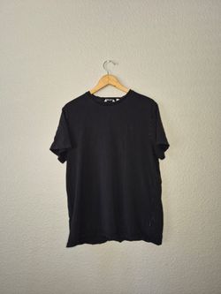 Calvin Klein CK Mens T-Shirt Size:Large Black Slim Fit Cotton Camisa Embroidered