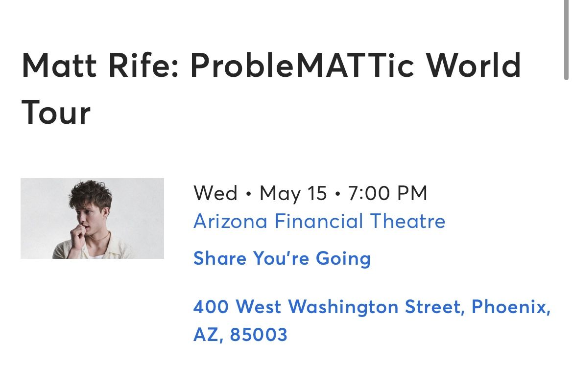 Matt Rife tickets May 15