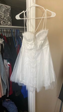 White Corset Mini Dress with Tulle Skirt