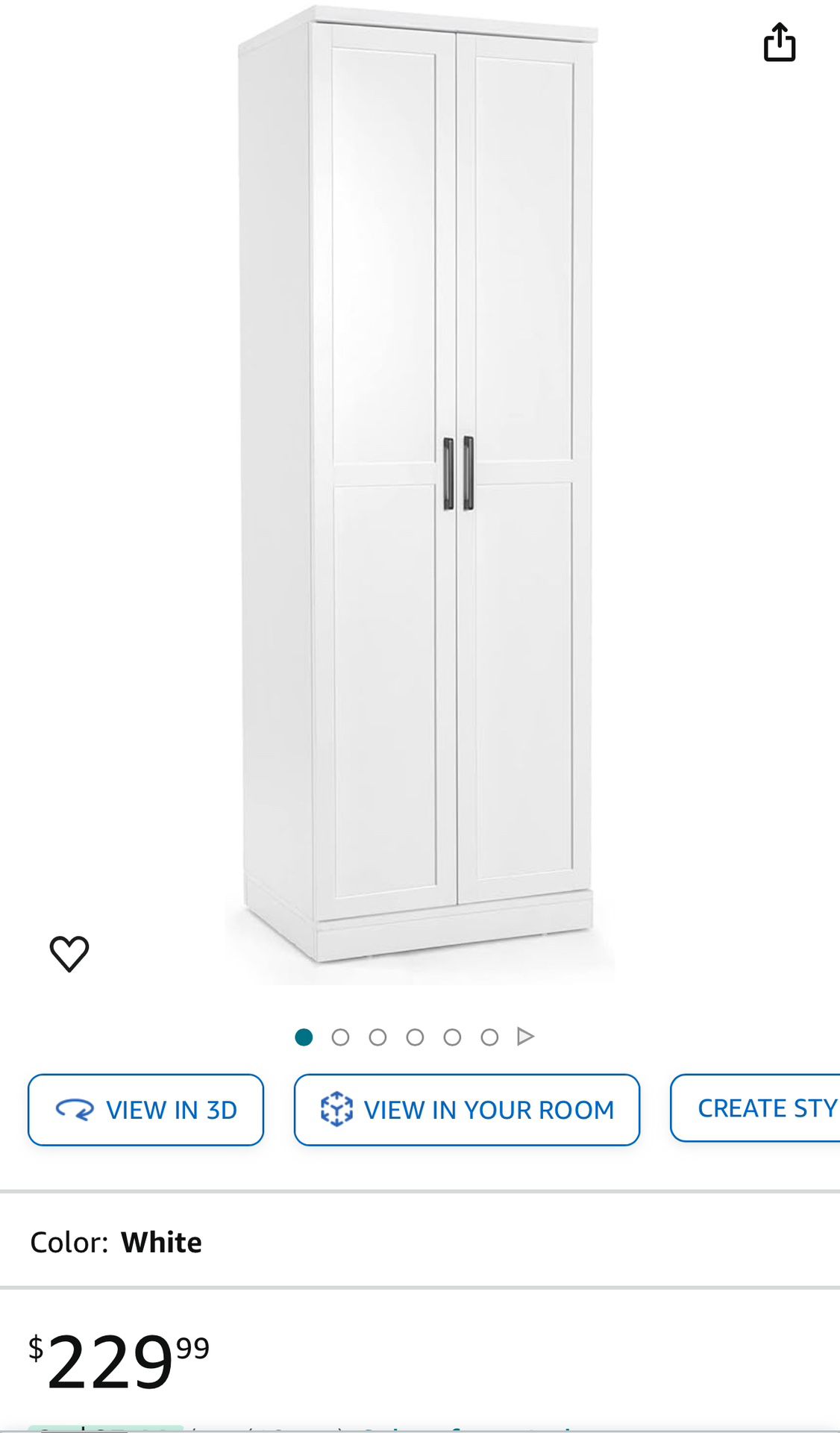 70” Tall Two Door Cabinet