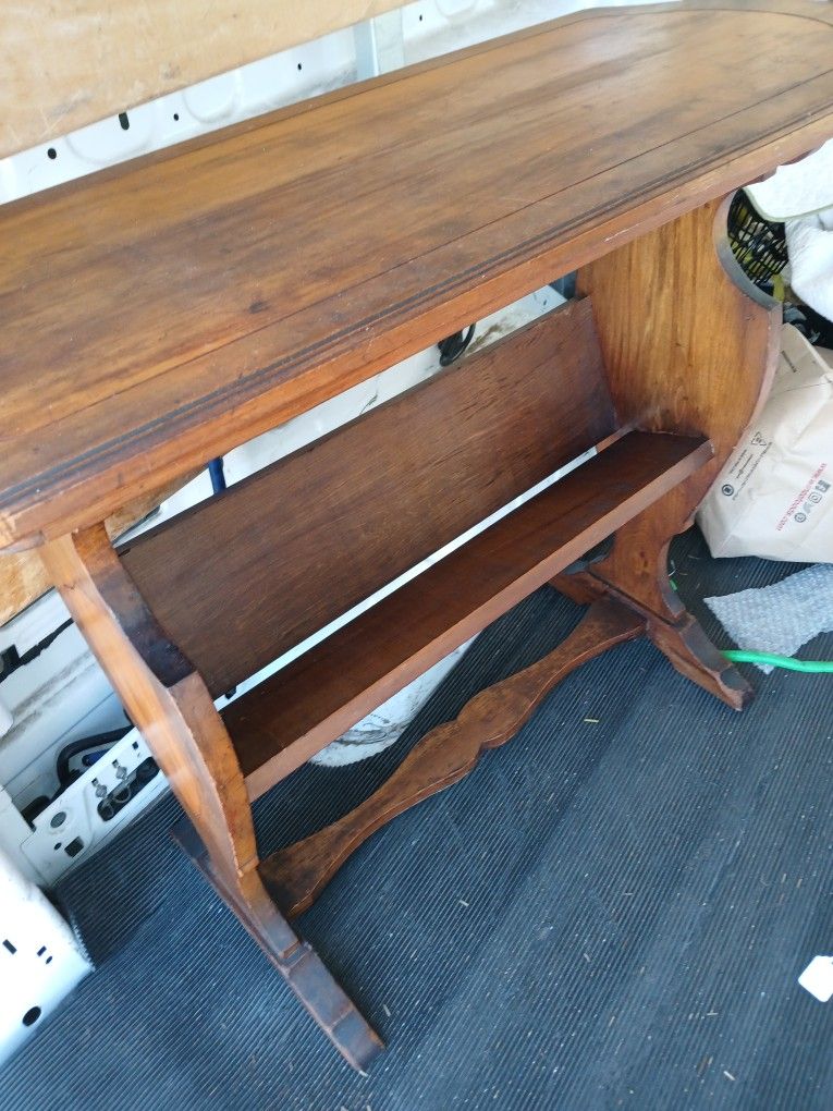 Antique Book Shelf Library Table