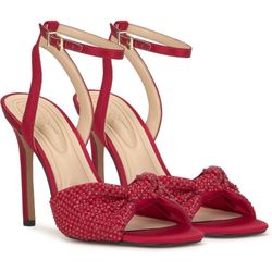 Jessica Simpson Womens Ohela Satin Ankle Strap 