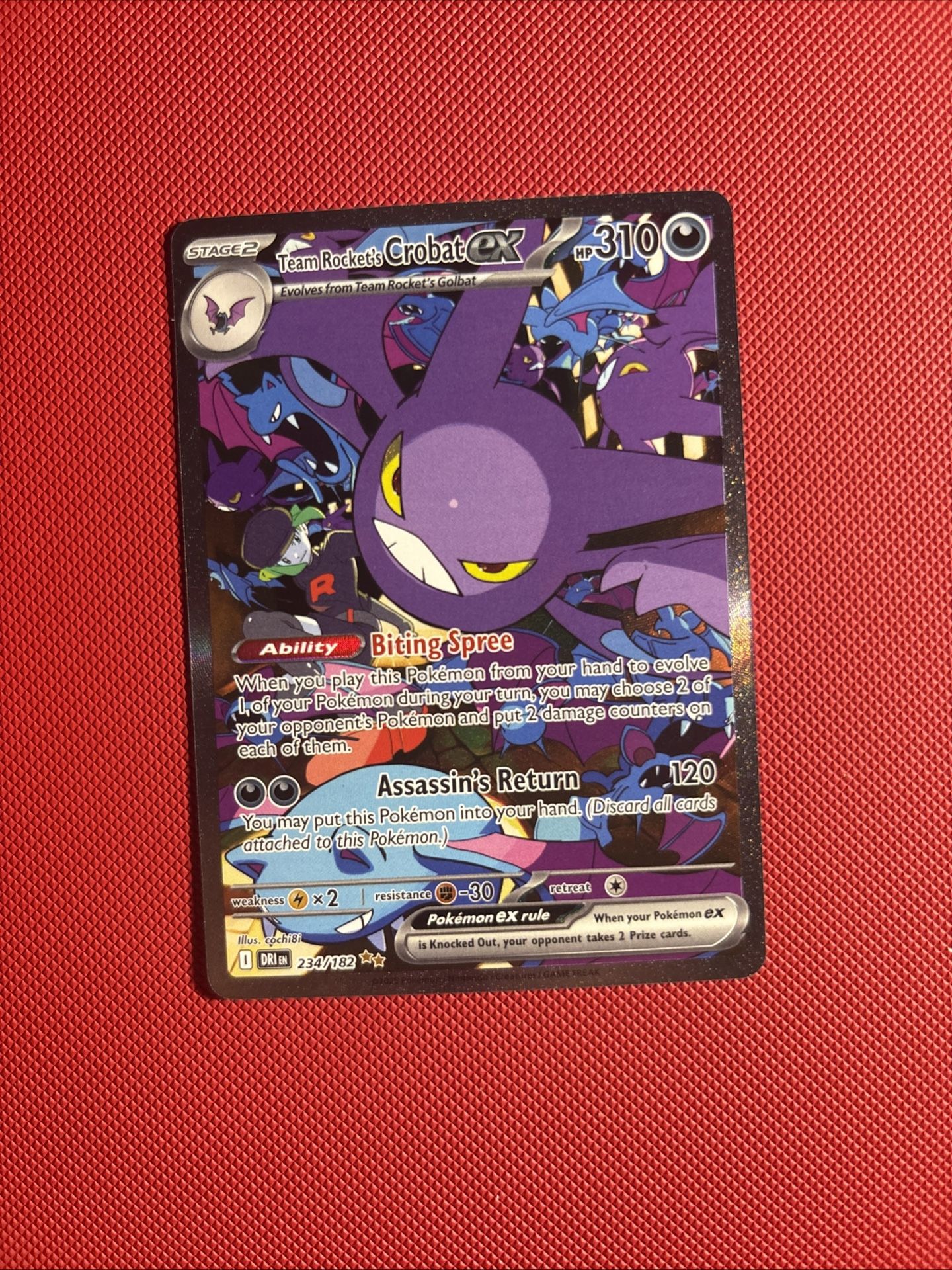 Team Rockets Crobat EX Destined Rivals #234/182 SIR Mint Ungraded