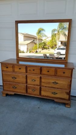 Dresser and mirror