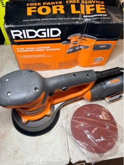 Ridgid 4Amp Corded 6 in. Variable-Speed Dual Random Orbital Sander with AIRGUARD Technology. NEW $75