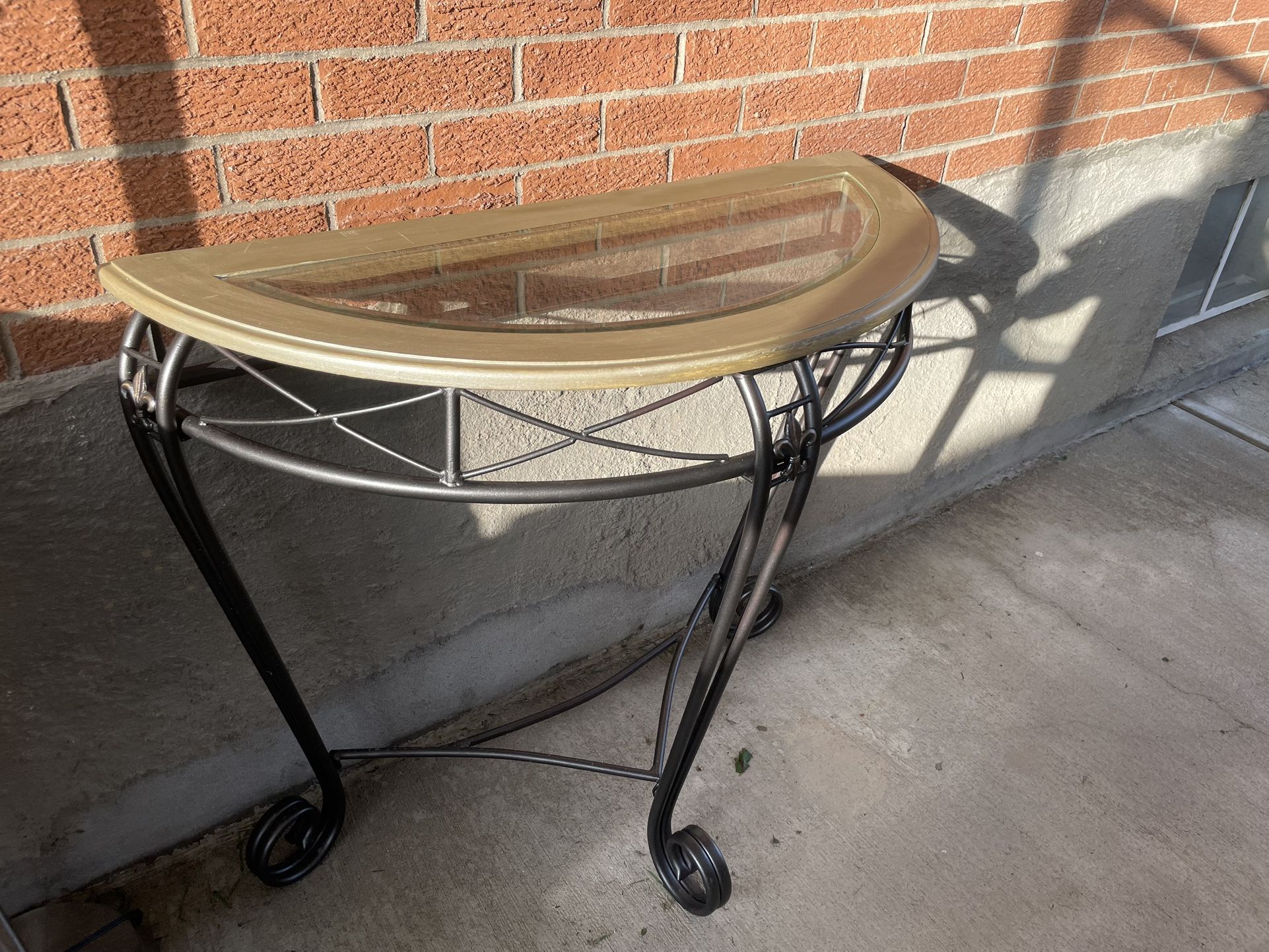 Glass Top Accent Table