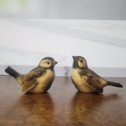 Vintage Goebel Pair European Goldfinch Porcelain Figurines - Hand-Painted West Germany Birds with Sunny Yellow Wings, Circa 1980s