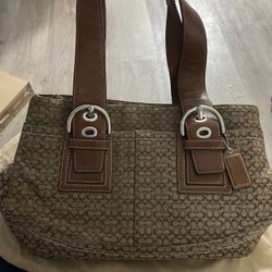 Authentic Coach F12310 gorgeous signature Coach Collection mini Purse Tote