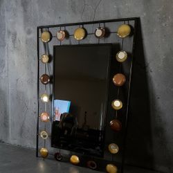 Large Vanity Mirror with Hollywood Bulb Lights