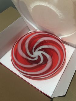 Large LENOX peppermint swirl bowl