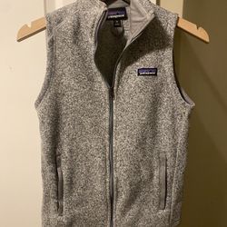 Patagonia Better Sweater Vest Full Zip Womens SZ XS  Ladies Grey Silver Gray EUC