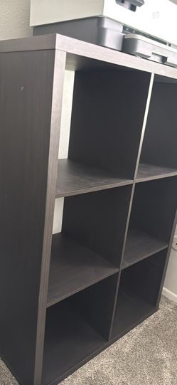 Solid Dark Brown 6 Cube Shelving /Storage /Organizer