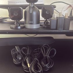Blink Mini Security Cameras (3) + Pan-Tilt Mount | Great Condition!